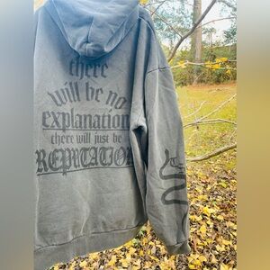 Taylor Swift Reputation snake gray 2X hoodie